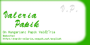 valeria papik business card